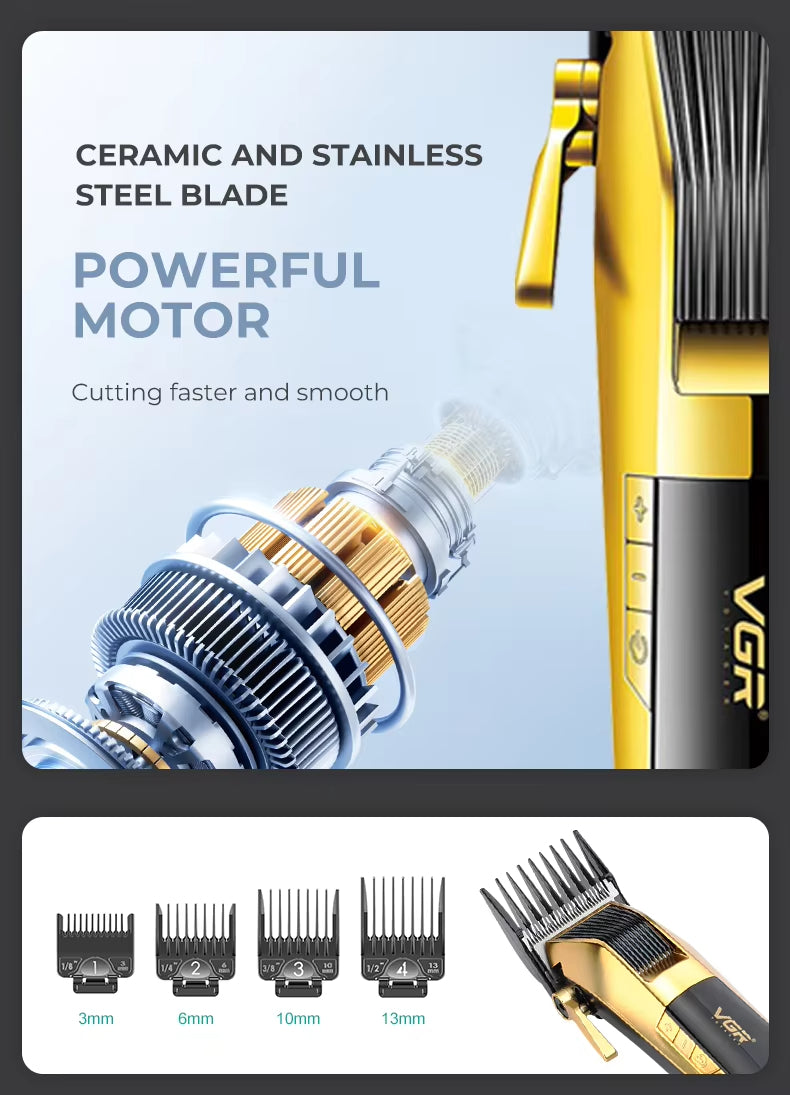 VGR Professional Trimmer Hair Clipper Cordless Hair Beard Trimmer Men's Electric Hair Trimmer Rechargeable Adjustable Set V-177 clipper shaver