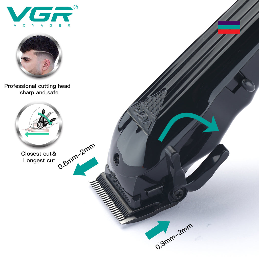 VGR V-282 Hair Trimmer Rechargeable Trimmer Professional Haircut Machine Adjustable Haircut Machine Cordless Trimmer for Men