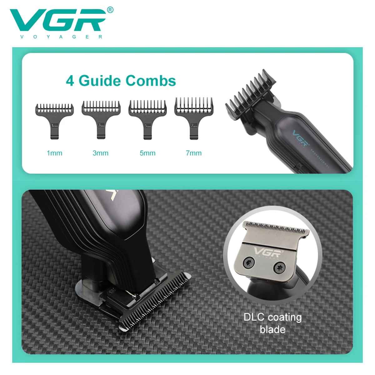 VGR Hair Trimmer Professional Hair Clipper Rechargeable Hair Cutting Machine Electric Barber Plastic Trimmer for Men V-930