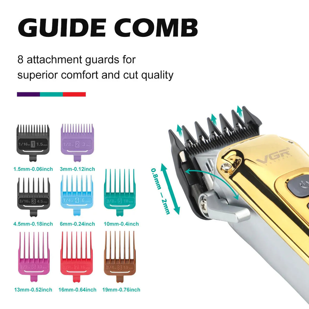 VGR-006 Barber Salon Rechargeable Professional Electric Hair Clipper for Men Cordless hair trimmer shaving machine v 006