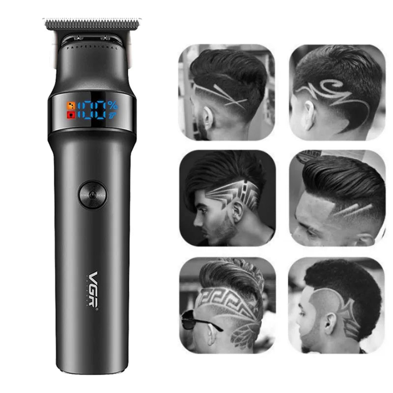 VGR-987 Professional Hair Trimmer For Men Facial Body Beard Hair Clipper Electric Rechargeable Haircut Machine Barber