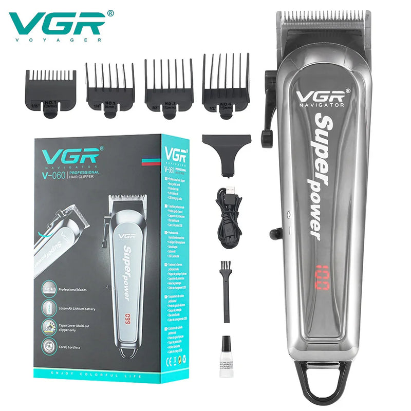VGR 060 New Electric Hair Clipper Professional Personal Care Barber Limit Comb Household Trimmer For Men Clippers V-060