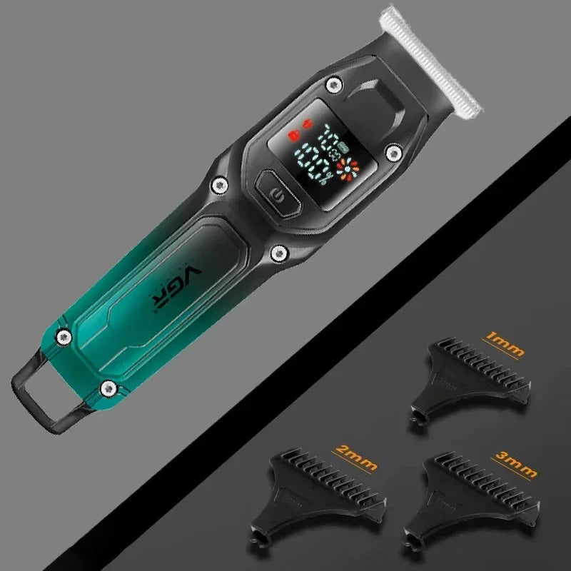 VGR Hair Clipper Rechargeable Hair Trimmer Cordless Hair Cutting Machine Electric Barber Digital Display Clippers for Men V-964