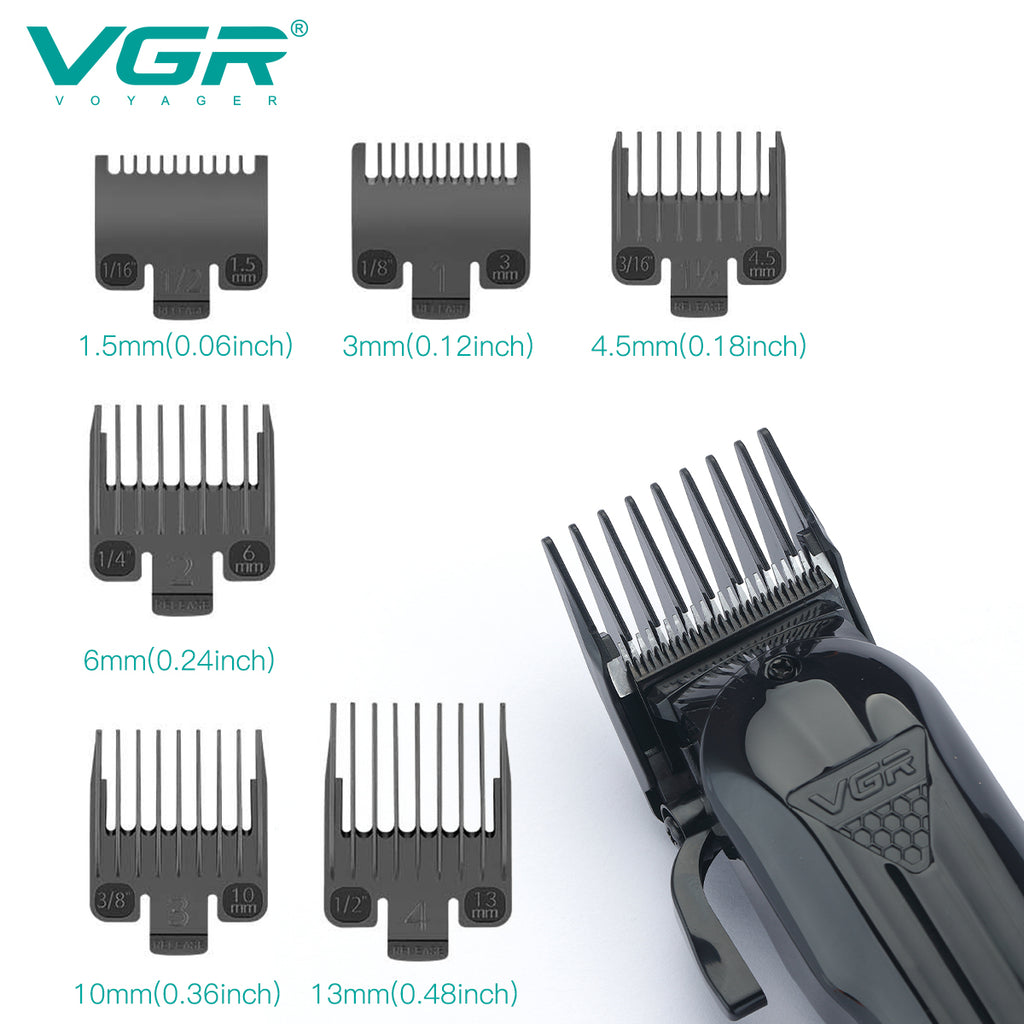 VGR V-282 Hair Trimmer Rechargeable Trimmer Professional Haircut Machine Adjustable Haircut Machine Cordless Trimmer for Men