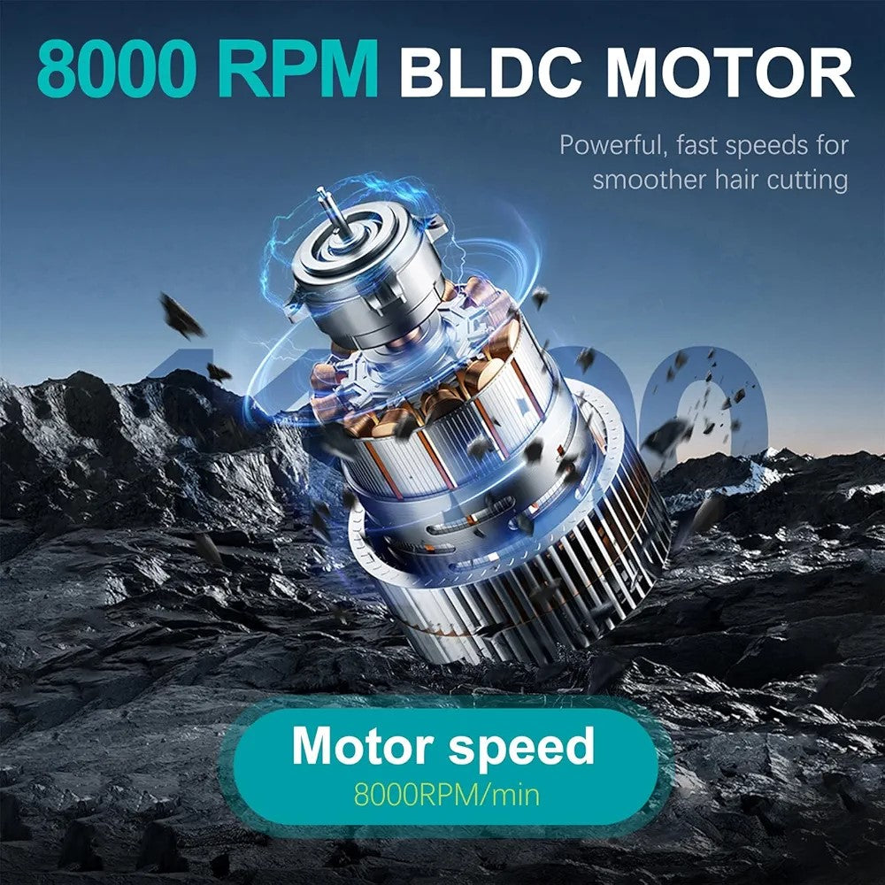 VGR v-119 Professional Cordless Hair Clippers for Men, Rechargeable Barber Clippers with Base, Lithium-ion Battery Hair Cutting Machine with BLDC Motor and Ceramic Blades for Home and Barber hair trimmer