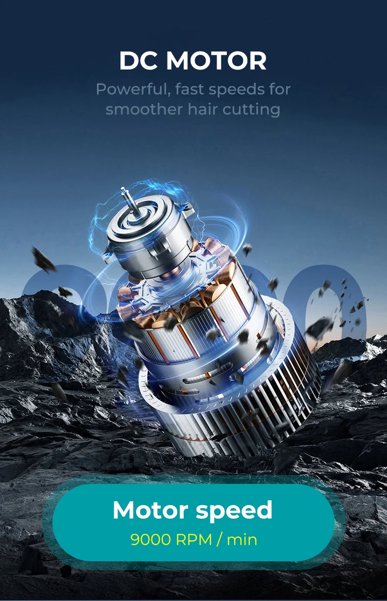 VGR Hair Cutter Machine Full Set Metal Haircut Machine Rechargeables Full Set Professional 9000 RPM Barber Clipper Sets V-886C